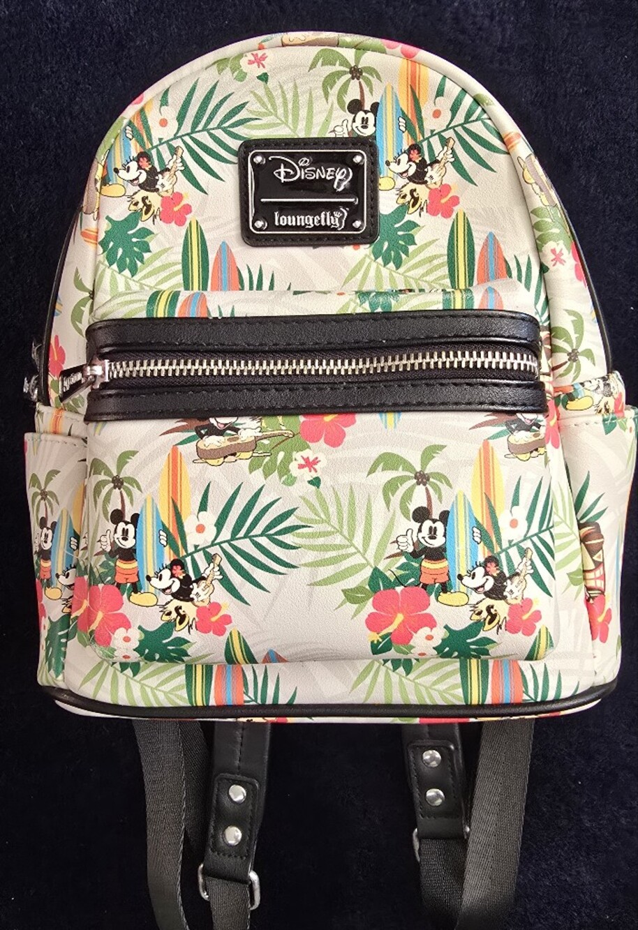 Loungefly Disney Mickey & Minnie Mouse Tropical Surfboards Mini Backpack